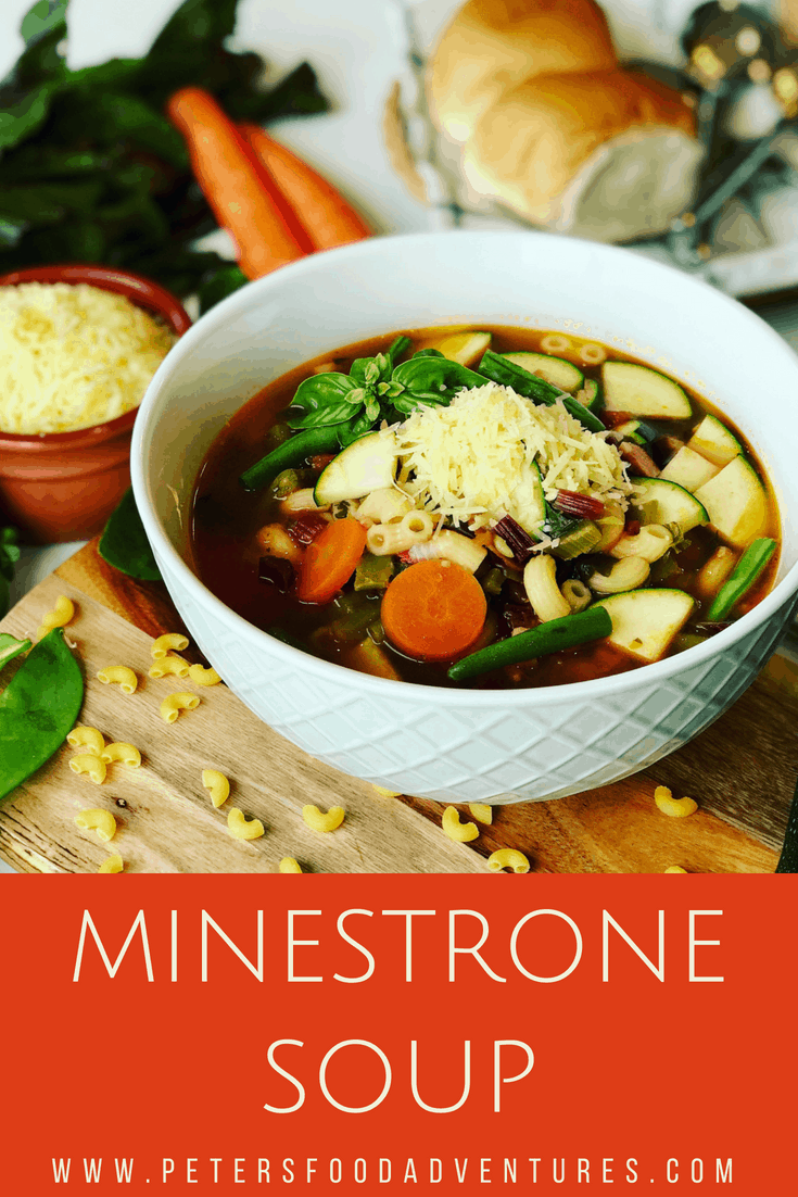 Summer Minestrone in a bowl on a table