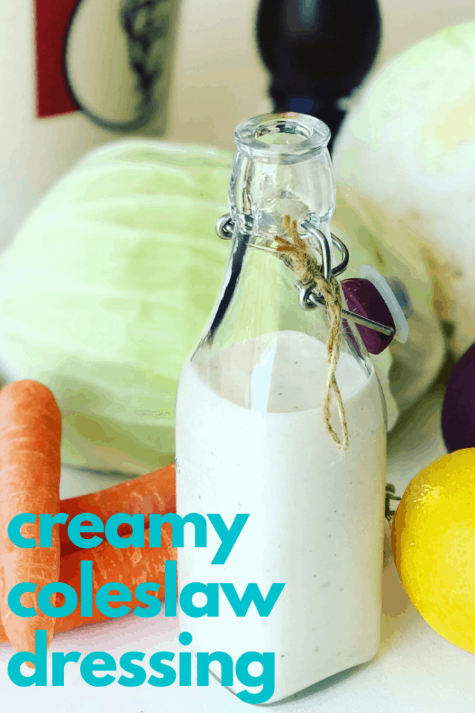 This Creamy Coleslaw Dressing is sweet, tangy and delicious, you'll never buy Kraft again! Made with ingredients you already have in your pantry, it's so cheap and easy to make. Homemade always tastes better!