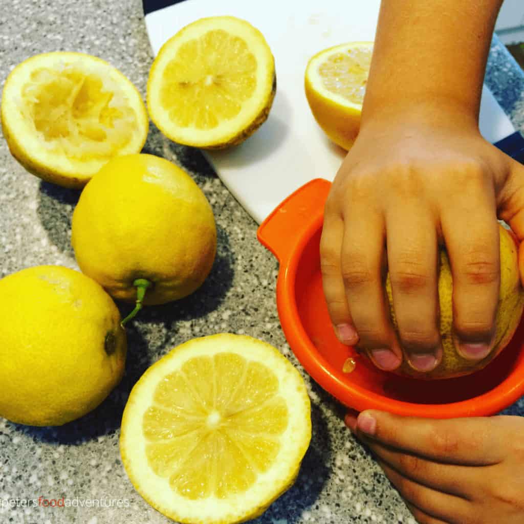 squeezing lemons by hand