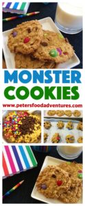 Everything You Want in a Cookie! Oats, Smarties, Chocolate Chips, Peanut Butter! This Recipe Makes Enough To Feed A Small Army! Monster Cookies Recipe