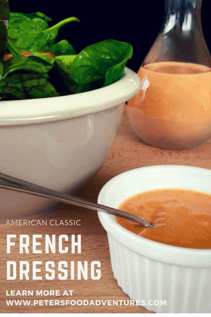 A delicious and creamy French Salad Dressing made in 2 easy steps. So tasty, I could almost drink it - Creamy Homemade French Salad Dressing.