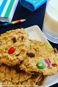 The Best Monster Cookies recipe you'll try. Everything you want in a cookie like oats, smarties, chocolate chips, peanut butter! This large batch recipe makes enough to feed a small army! 