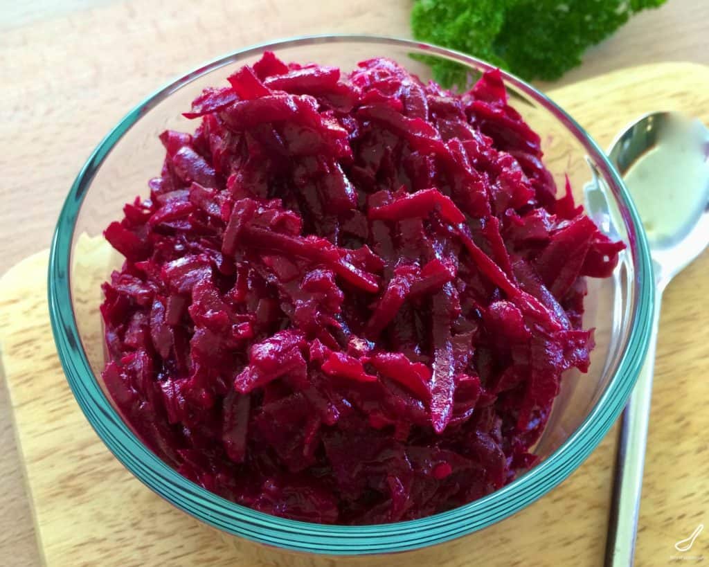 A tasty Slavic condiment with a wasabi-like kick. How to make Hren Horseradish and Beets (Хрен со свеклой). Perfect with steak or smoked meats!