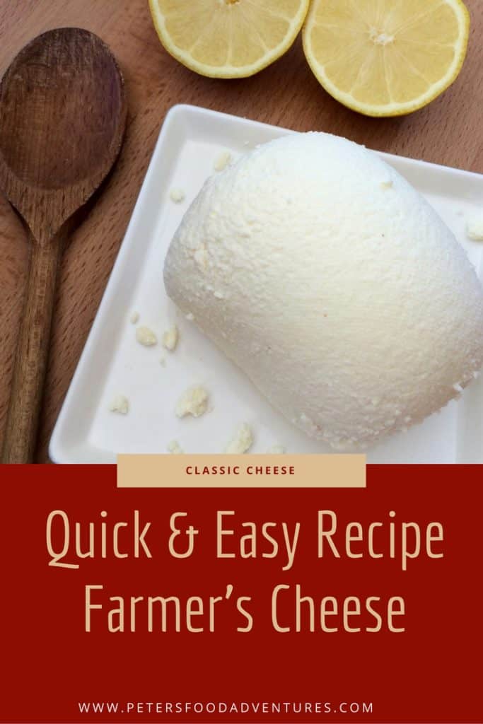 This recipe is such a time saver when making Tvorog, Farmers Cheese, Quark, White Cheese, Gvina Levana, using lemon juice or vinegar - Easy Tvorog or Farmers Cheese (творог)