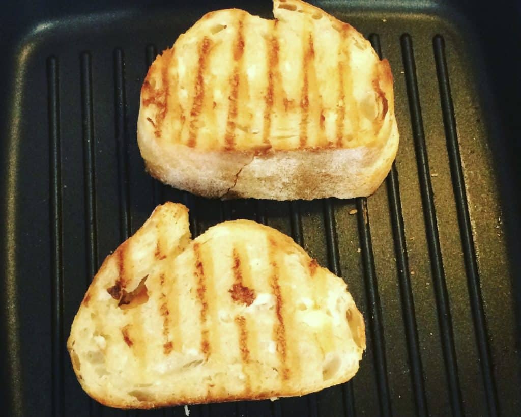 Grilling Grilled Cheese Sandwiches on a Griddle Pan