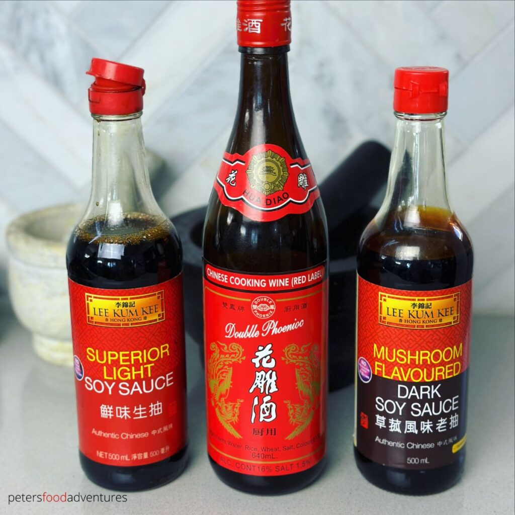 3 bottles of soy sauce