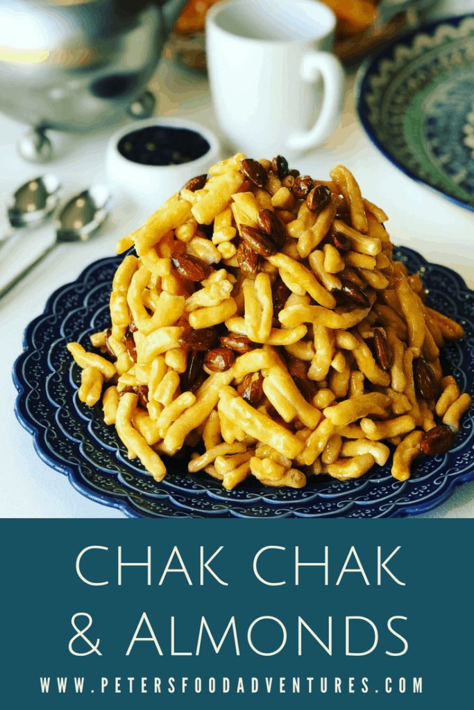 A delicious Chak Chak recipe from Tatarstan. A Fried Honey Cake popular in Russia, Uzbekistan, Kazakstan and across Central Asia and the former Soviet Union. Chak Chak or Çäkçäk is served for guests, at weddings and celebrations.