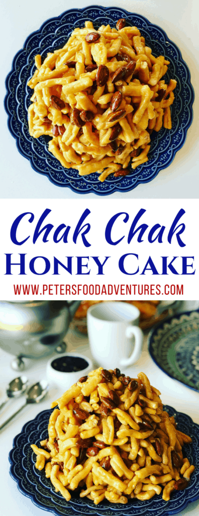 A delicious Chak Chak recipe from Tatarstan. A Fried Honey Cake popular in Russia, Uzbekistan, Kazakstan and across Central Asia and the former Soviet Union. Chak Chak or Çäkçäk is served for guests, at weddings and celebrations.