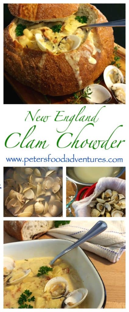 A real clam chowder recipe, thick and creamy. So good you'll want to eat the bowl! Authentic New England Clam Chowder