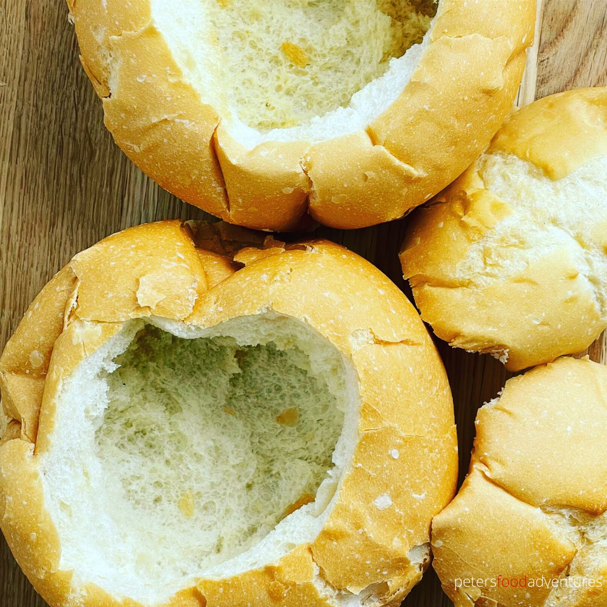 hollowed out bread bowls