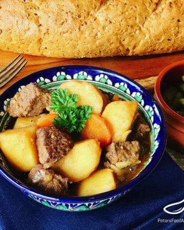 A classic winter beef stew made with beef or lamb, potatoes and carrots. Common in Russia, Uzbekistan and across Soviet countries. Kavardak Beef Stew (Кавардак) Recipe