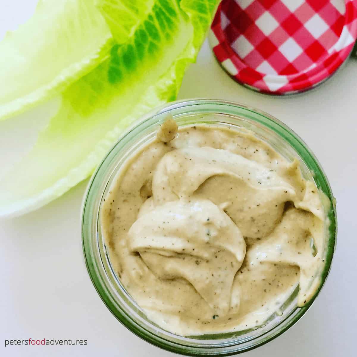 Homemade Caesar Salad Dressing recipe is so easy to make with fresh garlic, anchovies, dijon, eggs, oil and more. Perfect for a Caesar Salad or a vegetable dip. A little goes a long way.