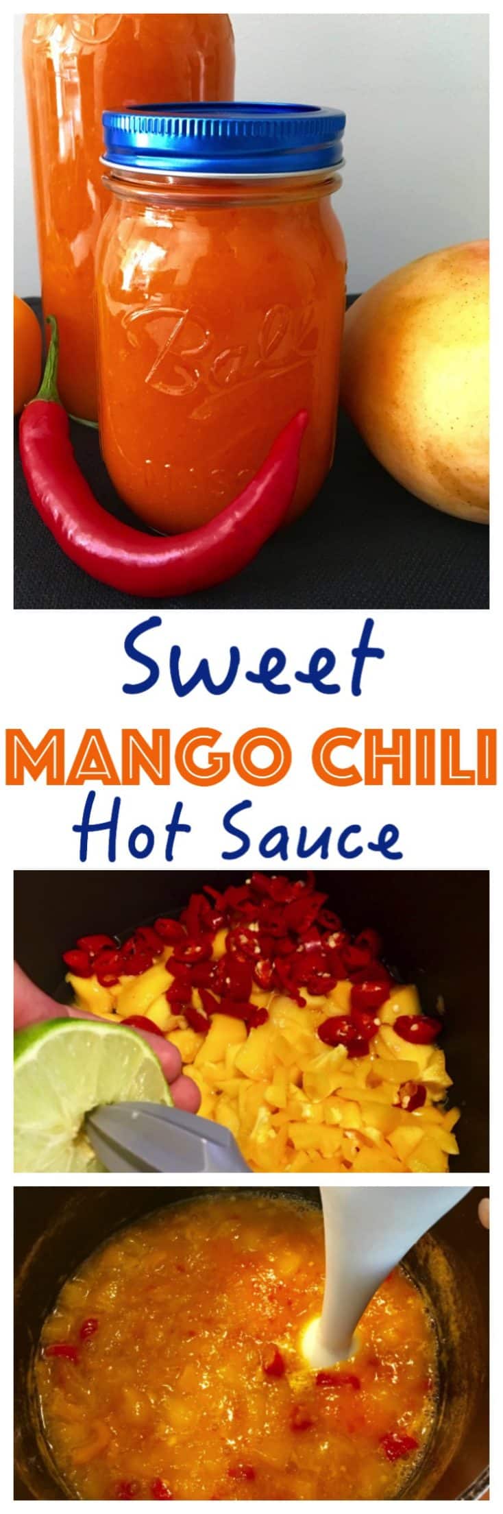 This Mango Chili Sauce is the perfect blend of sweet and spicy sauce. Delicious with seafood, chicken or pork, or as a dipping sauce. Easy to make with an explosion of tropical flavor, packs the perfect punch! Not too spicy, not too sweet but just right!