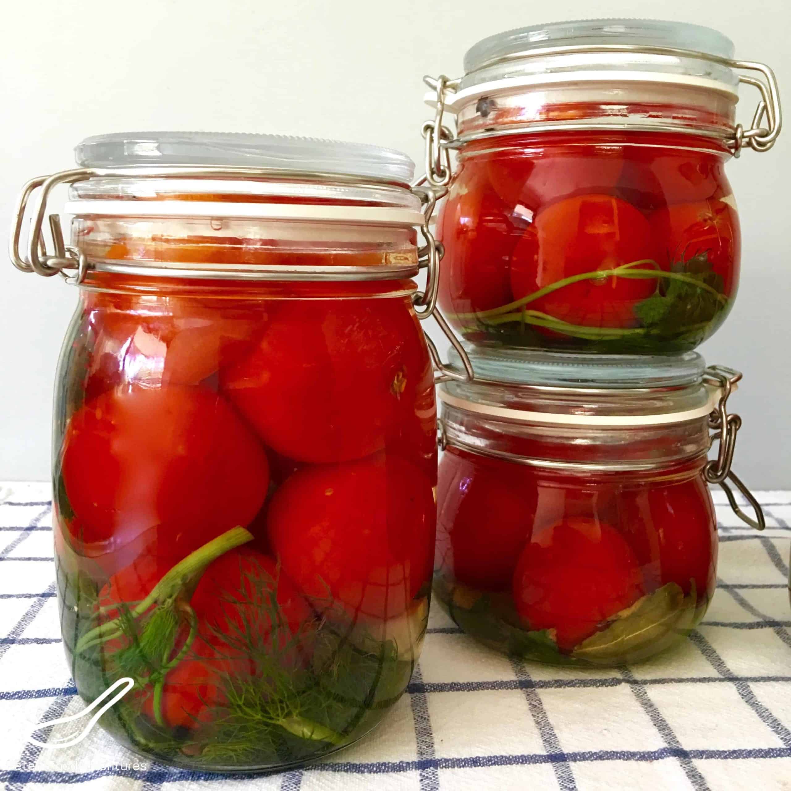 This traditional way of preserving or fermenting tomatoes has been used in Russia for hundreds of years. From my babushka to your kitchen! Fermented Pickled Tomatoes (солёные помидоры)