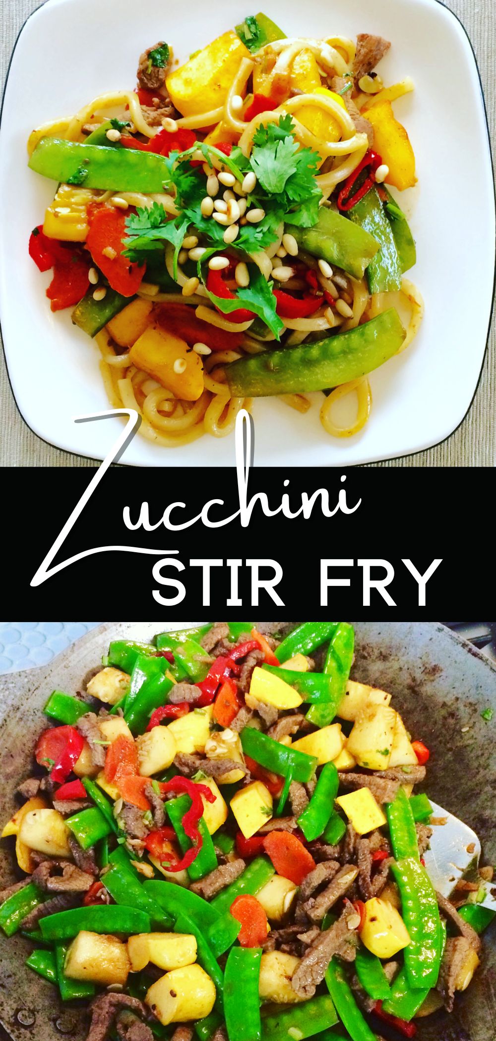 zucchini stir fry plate