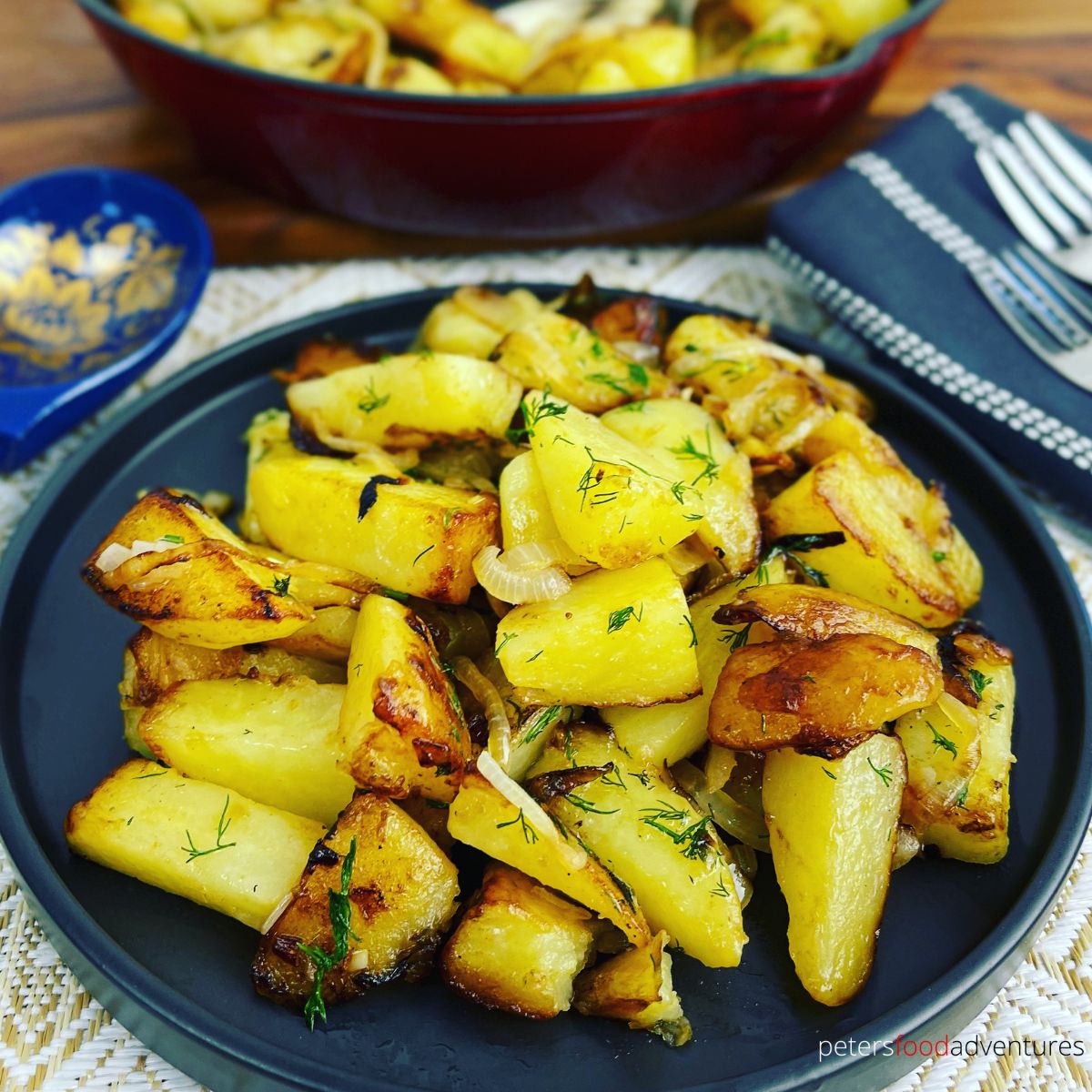 fried potatoes on plate