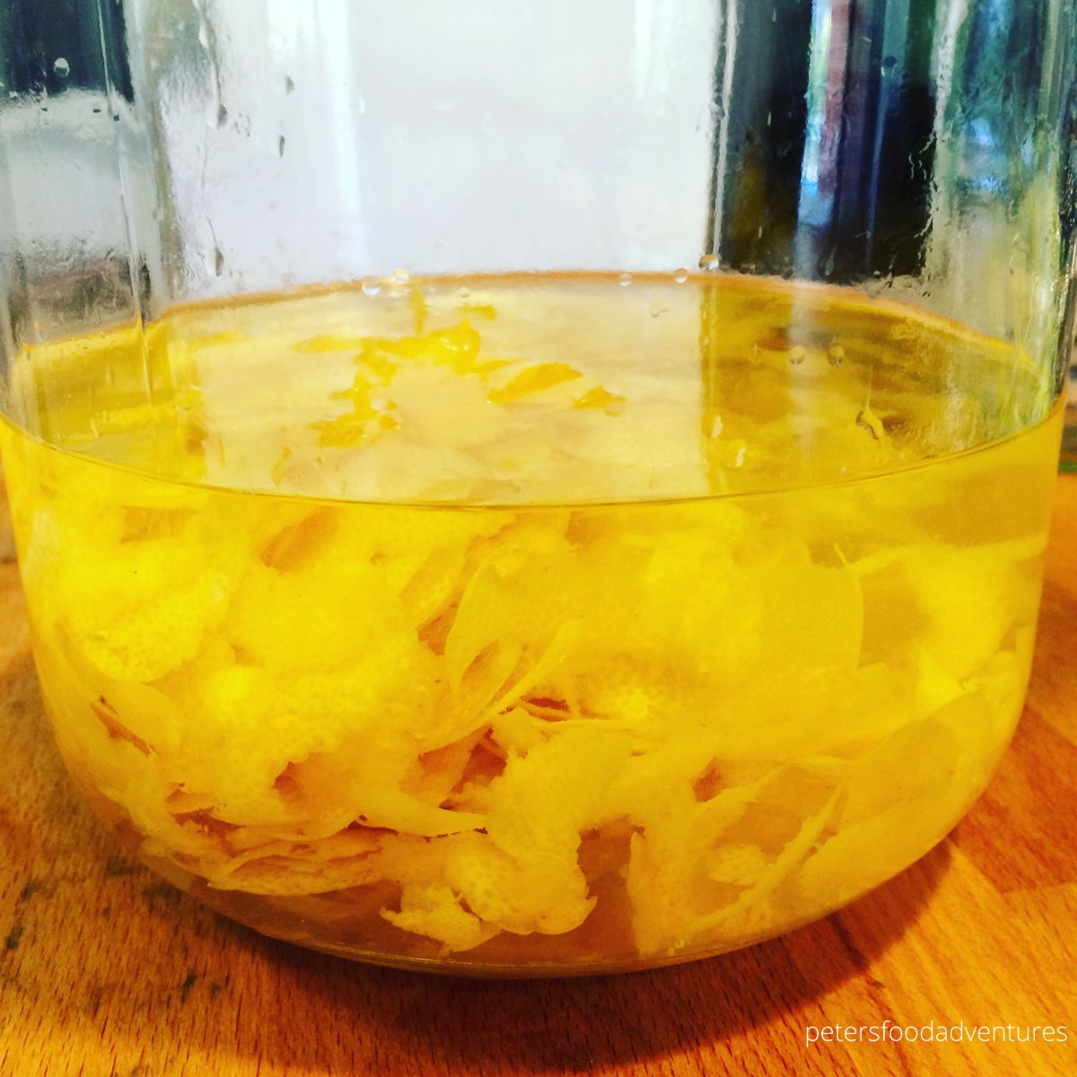 infusing lemon peels in vodka