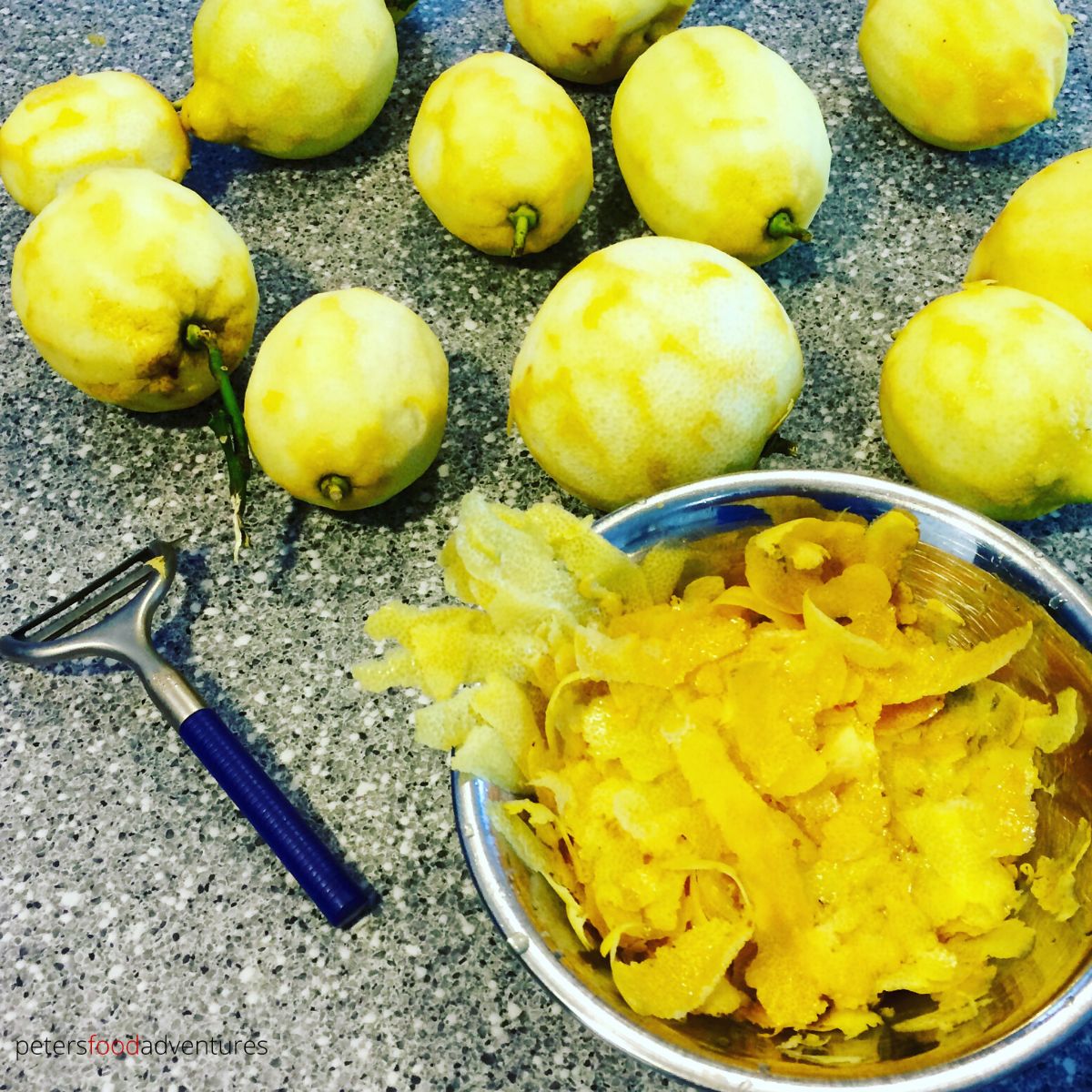 peeling lemons