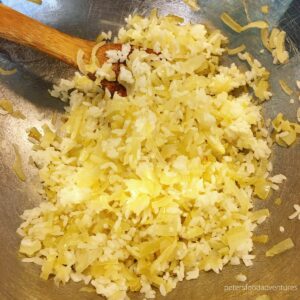 mixed rice and onions