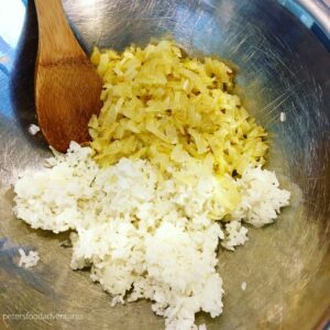 rice and onions