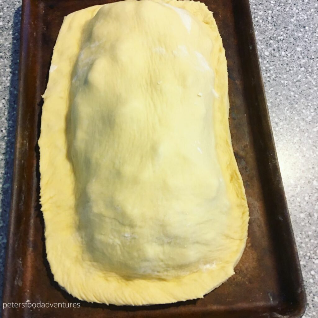 dough covered coulibiac