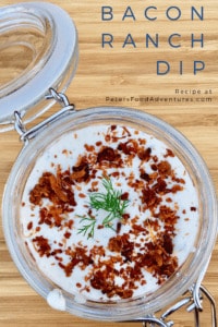 This Homemade Bacon Ranch Salad Dressing & Dip made with Buttermilk, tastes 10 times better than store bought. So easy and delicious you'll never buy Kraft again!