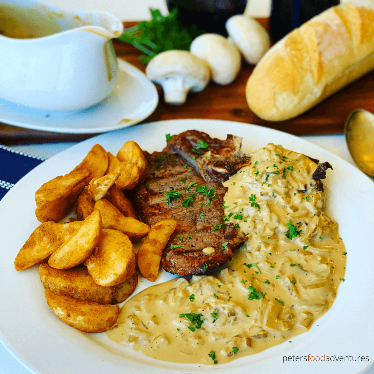 Diane Sauce is a creamy brandy steak sauce or mushroom gravy, with an easy to follow recipe. A classic American flambéed steak sauce, a flavor showstopper. A retro recipe popular in the 1950's.