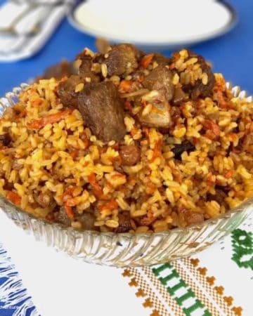 A Russian comfort food, easy to make, one pot rice recipe - Plov (Плов) or Palava