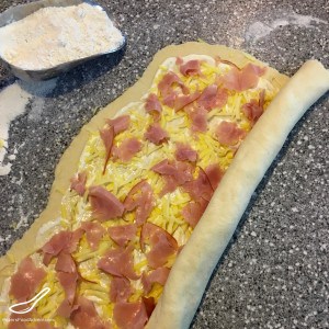 Ham and Cheese Rolls preparation