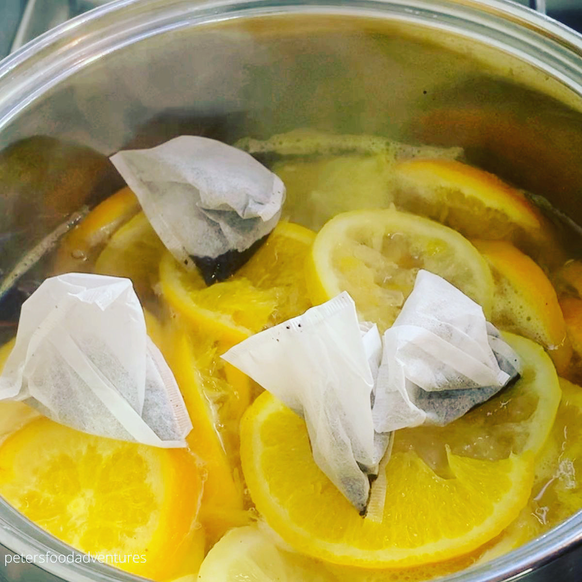 tea bags in citrus