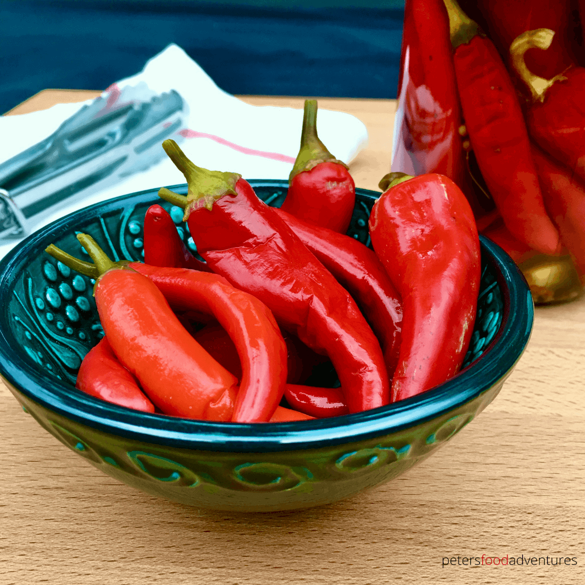 Quick Pickled Chillies are a great condiment for punching up the flavour of burgers, Asian soups, noodles, stir frys. Easy Pickled Peppers