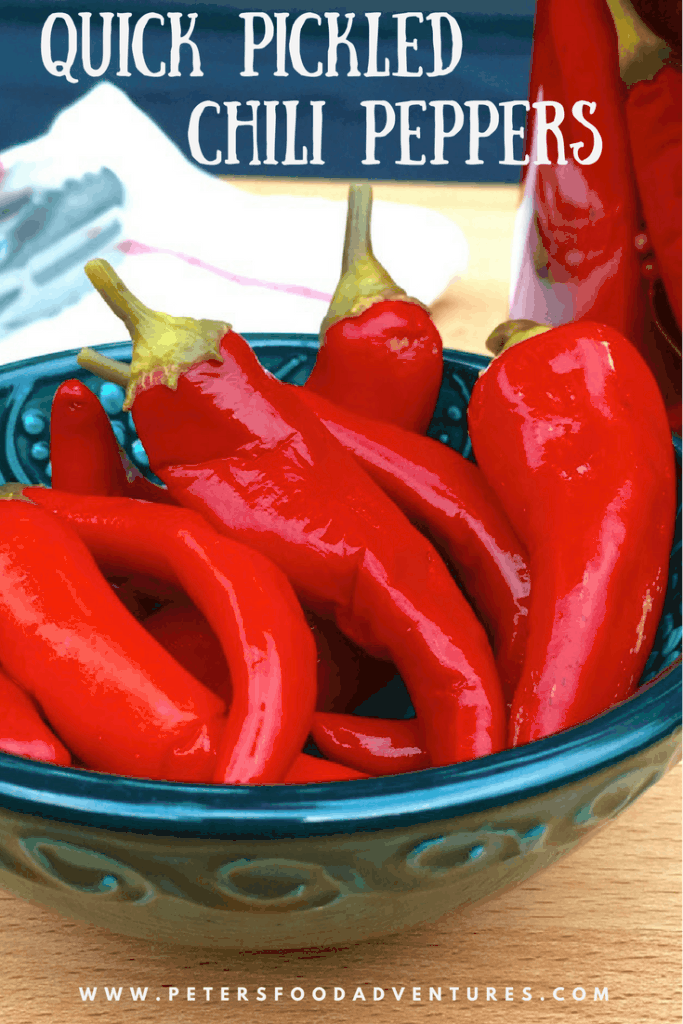 Quick Pickled Chillies are a great condiment for punching up the flavour of burgers, Asian soups, noodles, stir frys.