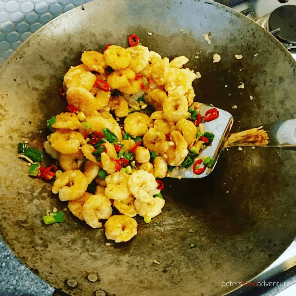 shrimp in a wok