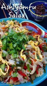 A colourful and delicious salad-type meal, that's little known outside of Central Asia. Sometimes salad-y, sometimes soupy. Served cold or warm - Ashlyamfu (Ашлямфу)