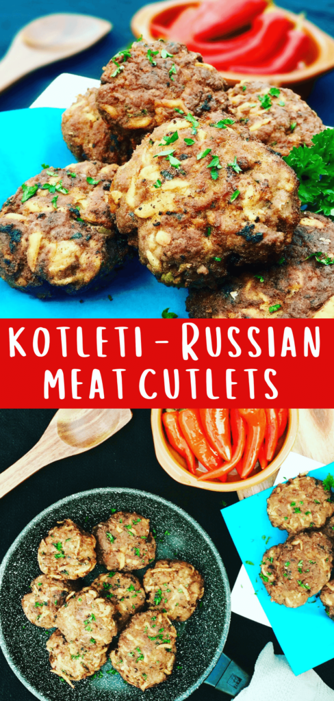 Kotleti rustic Russian comfort food - Beef meat patties, tender and juicy served alongside potatoes and gravy. These beef cutlets are like mini Russian burgers that your kids will love. (Котлеты)