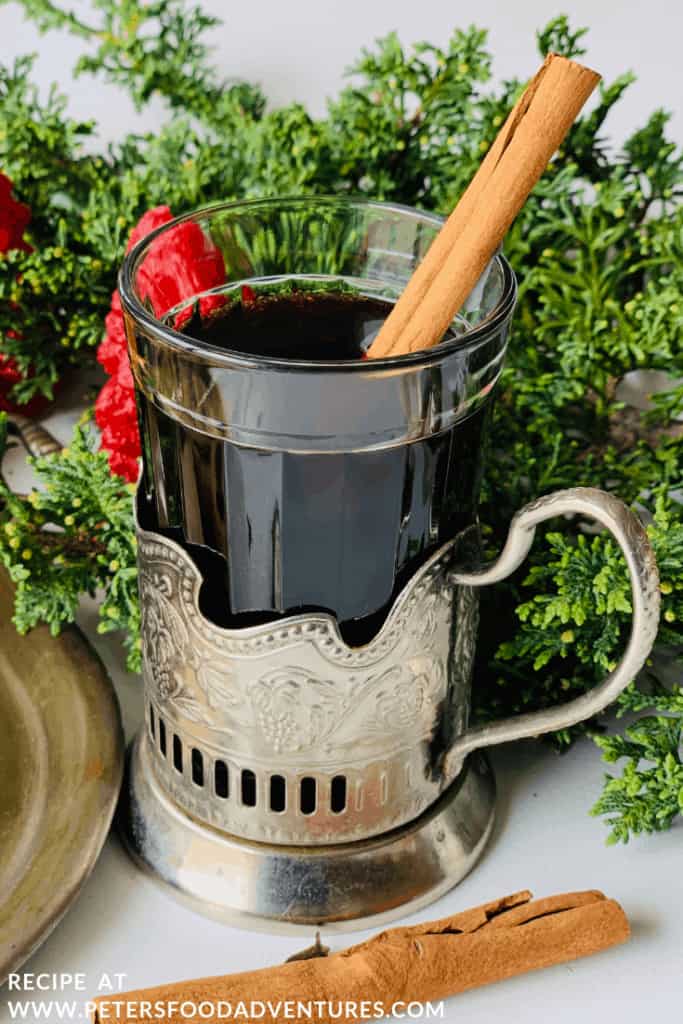 A Swiss-German Hot Mulled Wine that is enjoyed during the holidays, or when it's cold outside. Similar to Glogg, Quentao, Vin Chaud and Glintwein. Perfect for the holidays, It tastes like Christmas in a cup. Gluhwein recipe (Глинтвейн)