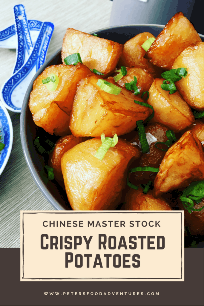 chinese potatoes in a bowl Pinterest pin