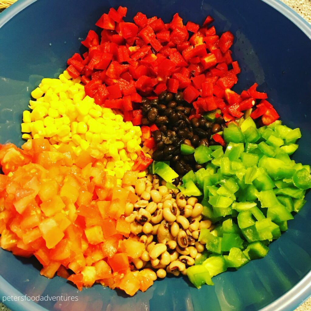 chopped vegetables bowl