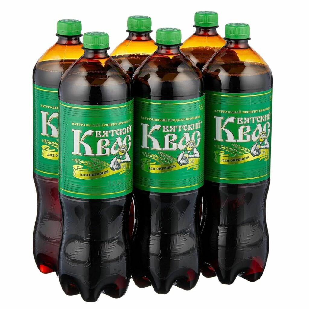 bottles of Okroshka Kvas