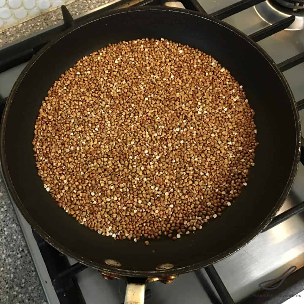 Toasting Buckwheat Groats in a Pan