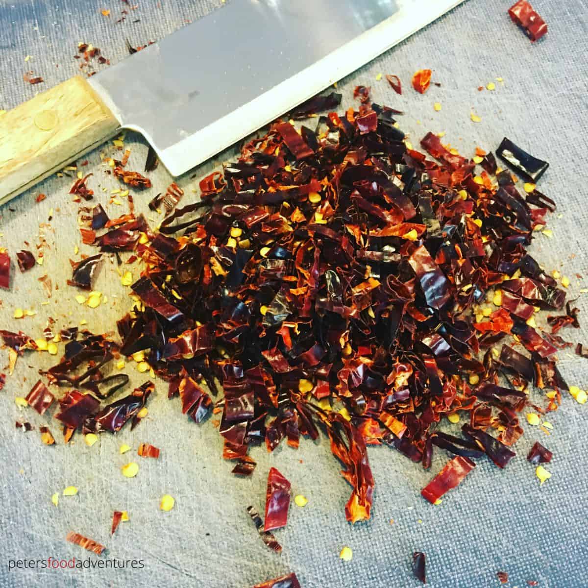 chopped chili peppers