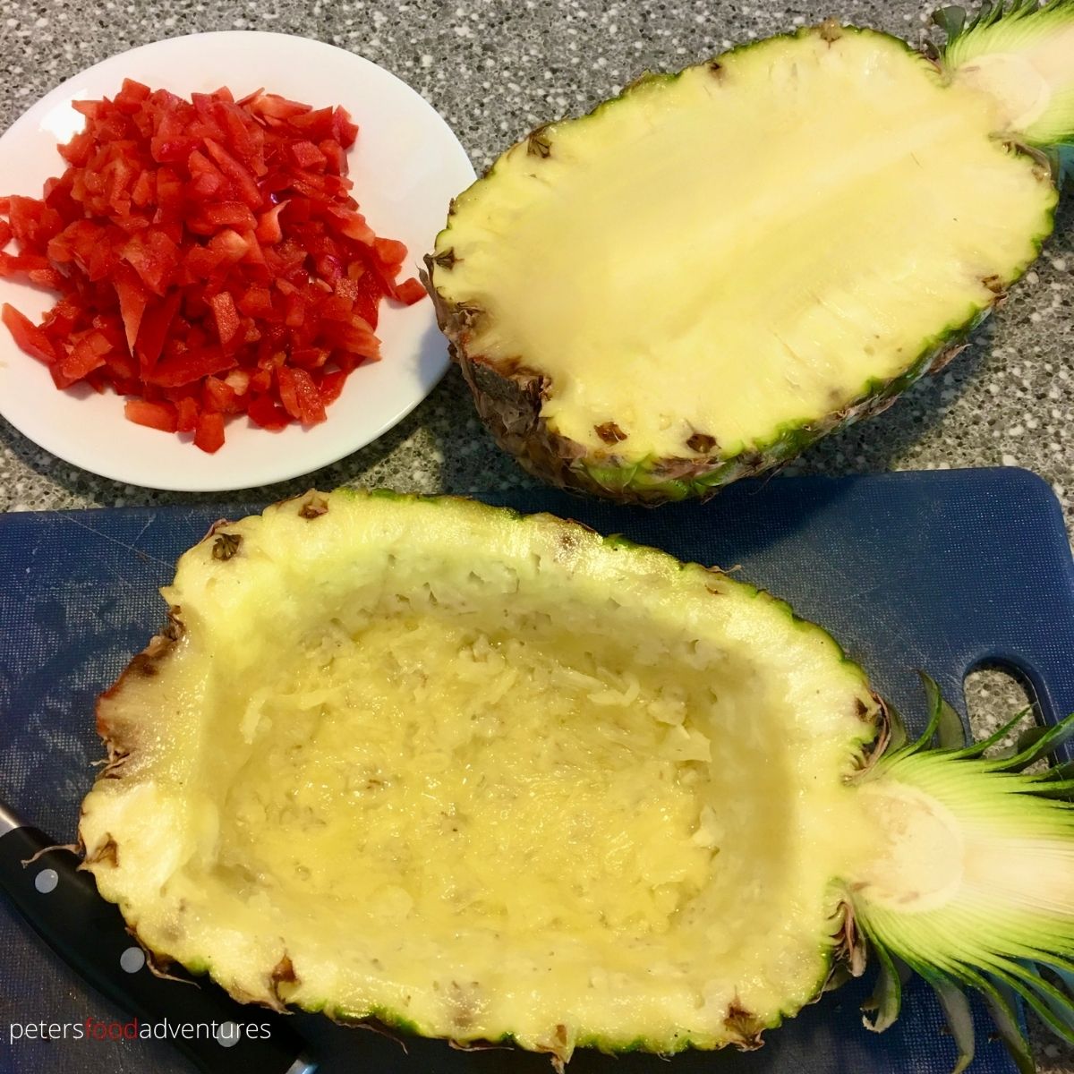 hollowed out pineapple bowl