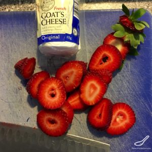Healthy and nutritious, quick and easy to make, with goat's cheese and a poppyseed dressing and vinaigrette - Strawberry Spinach Salad with Goat Cheese