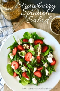 Strawberry Spinach Salad with Goat Cheese