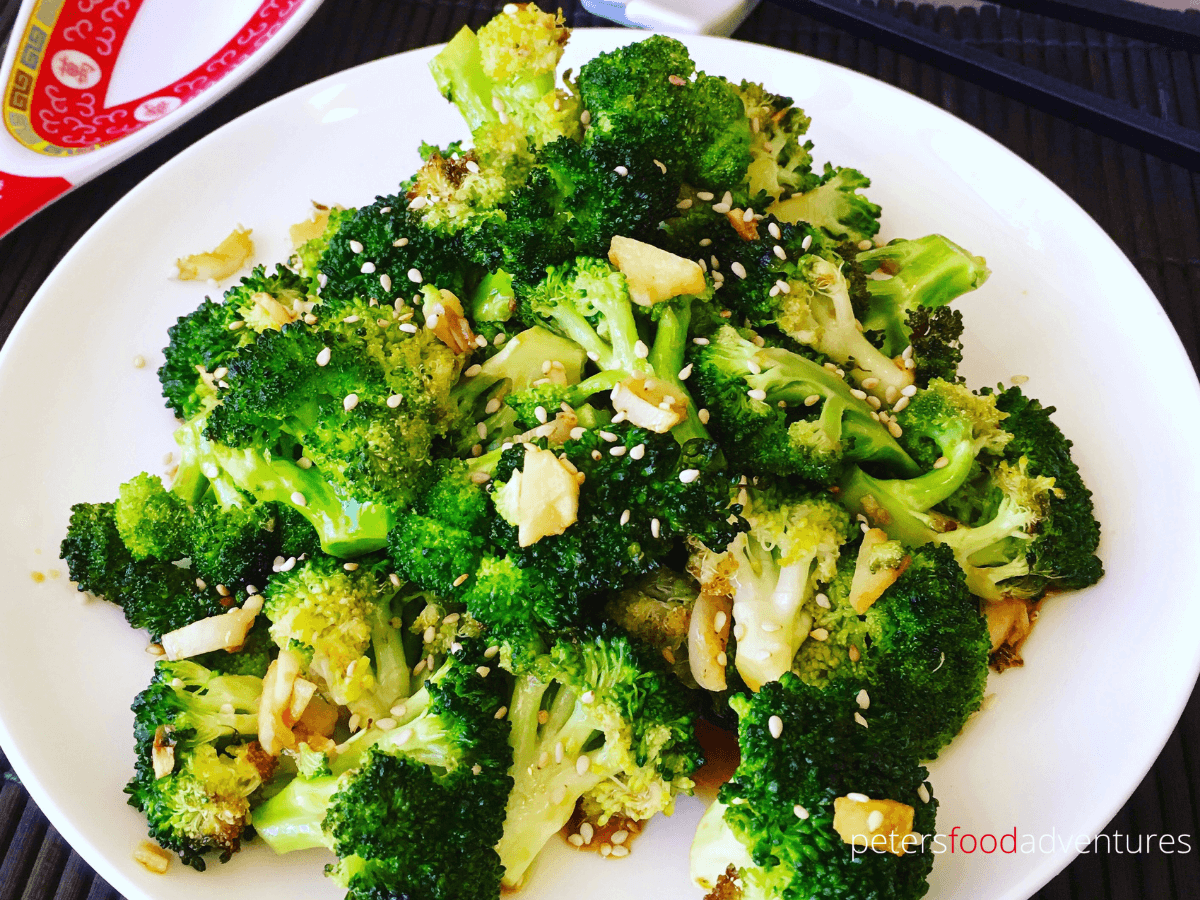 Oven Roasted Broccoli with Garlic and Soy Sauce is healthy, easy and delicious. Chinese style, roasted with garlic, flavorful and packed full of vitamins. The best broccoli side dish you’ll ever make!