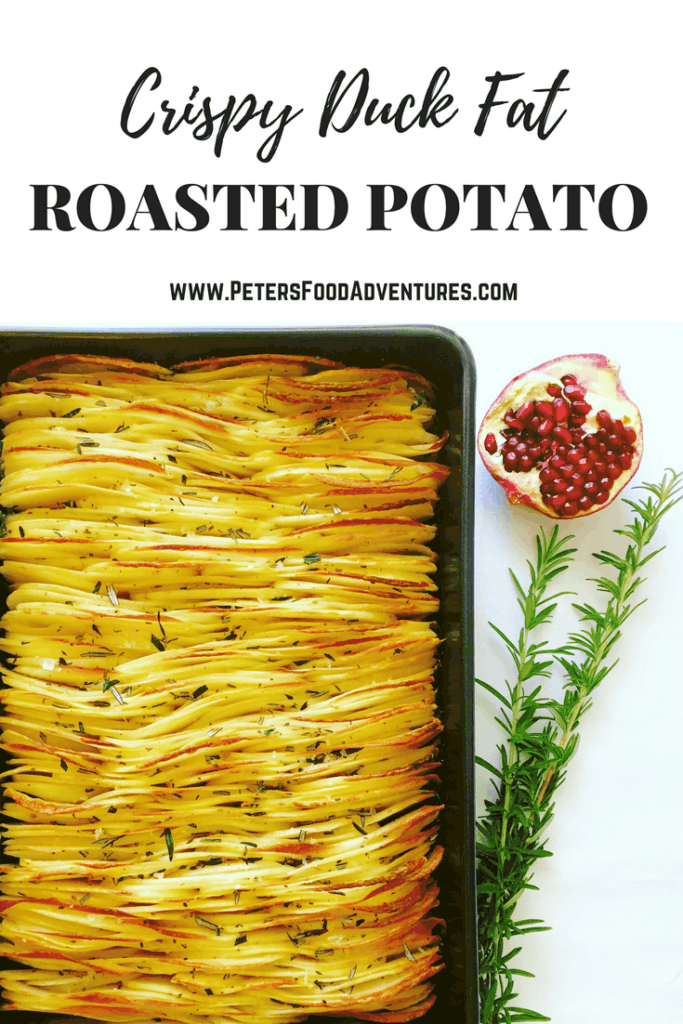 Duck Fat Crispy Leaf Potatoes with fresh Rosemary - Full of flavor, a new take on roasted potatoes. Perfect for Christmas or a holiday feast