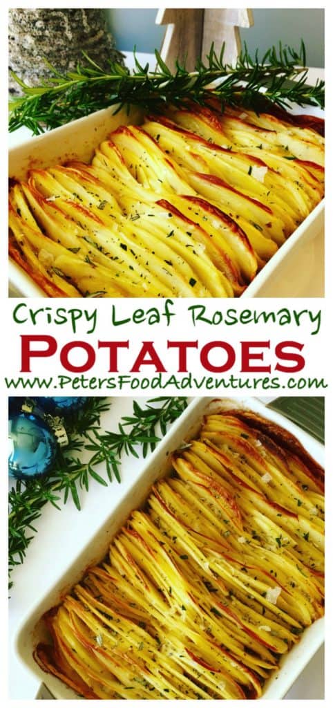 Duck Fat Crispy Leaf Potatoes with fresh Rosemary - Full of flavor, a new take on roasted potatoes. Perfect for Christmas or a holiday feast