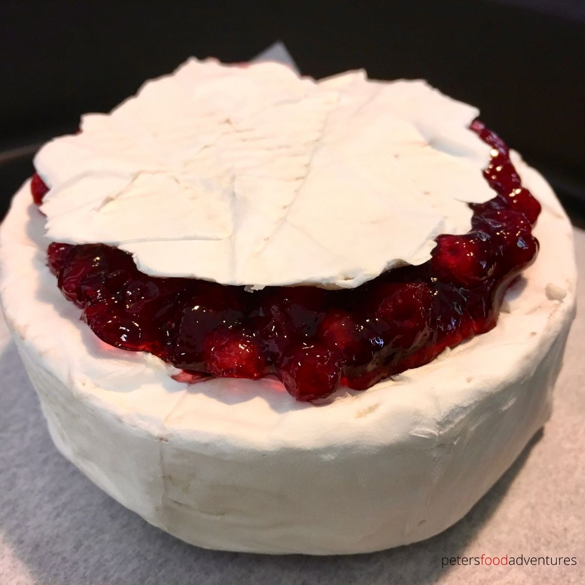 brie lid with jam
