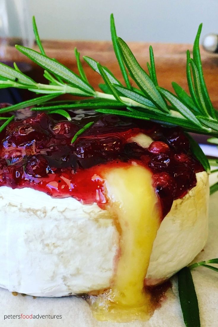 baked brie with cranberries and rosemary