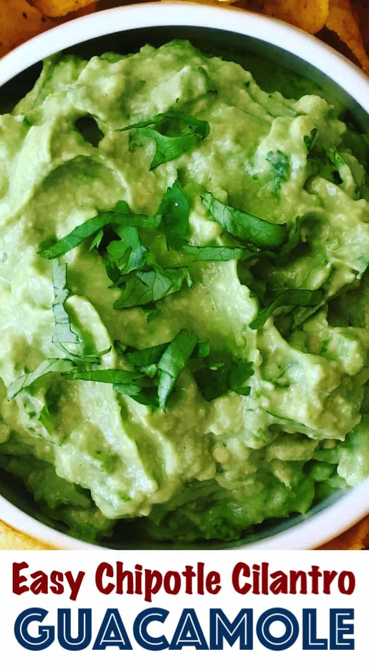 guacamole in a bowl with cilantro